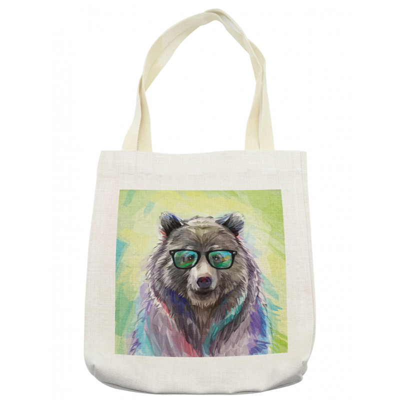 Colored Wild Bear Art Tote Bag