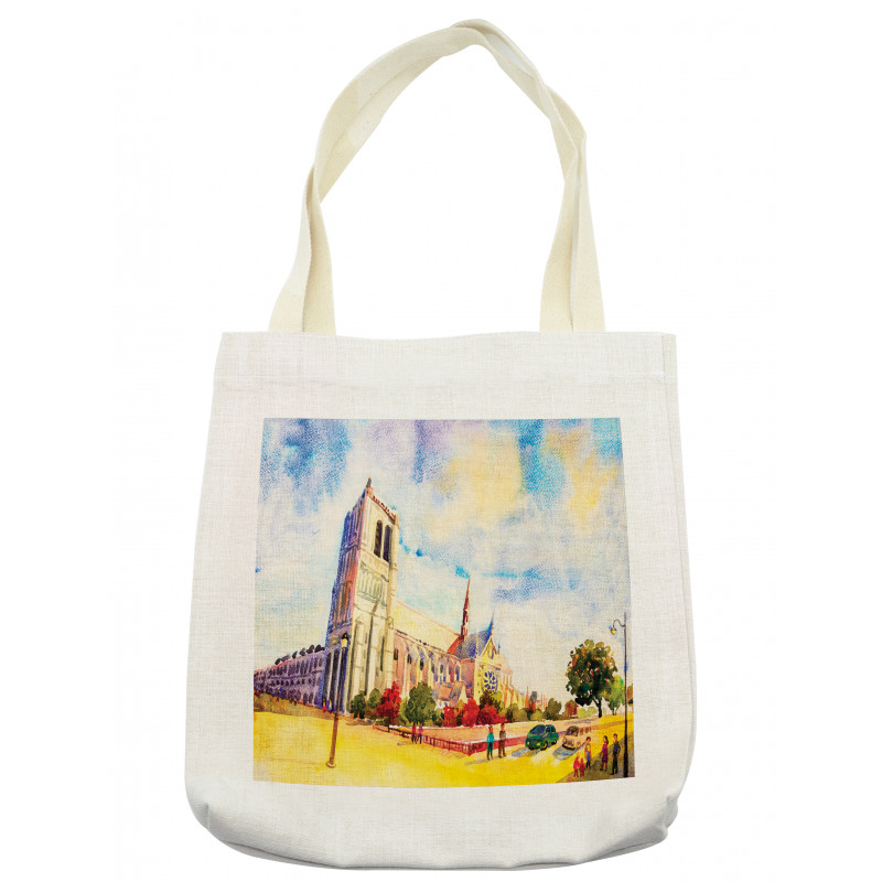 Watercolor Street View Tote Bag