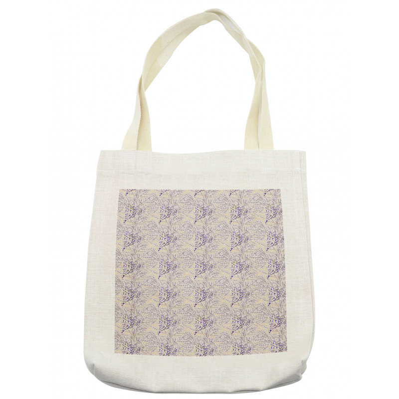 Antique Style Plants Pattern Tote Bag