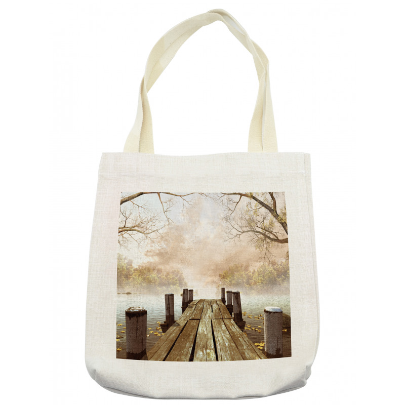 Fall Lake in Forest Tote Bag