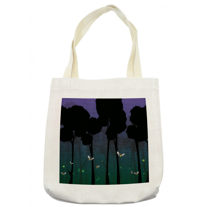 Woodland Night Cartoon Kids Tote Bag