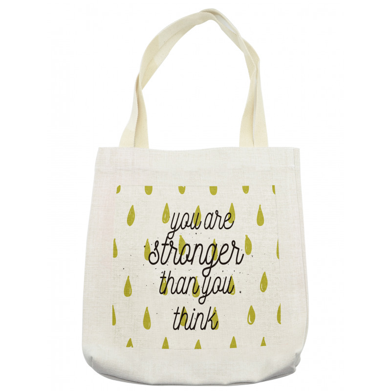 Doodle Raindrops Motivation Tote Bag