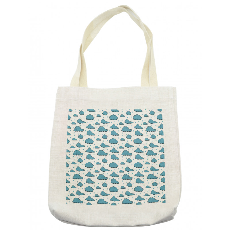 Rain Drops and Clouds Tote Bag