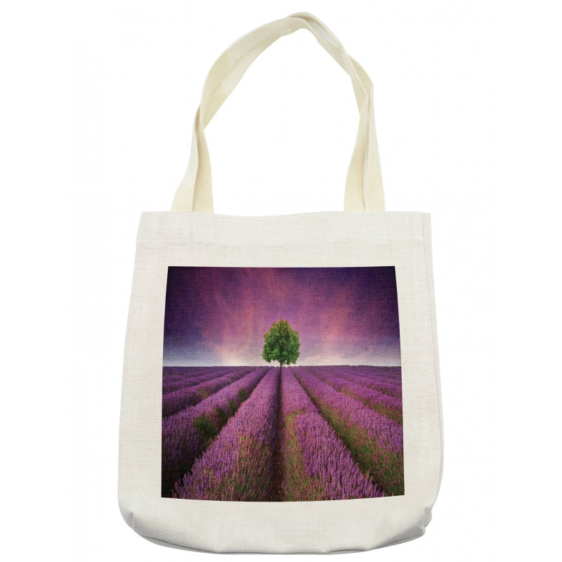 Lavender Fields and Tree Tote Bag