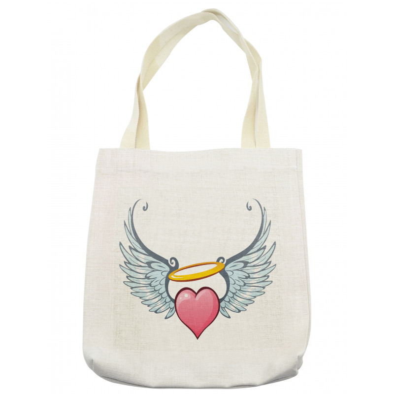 Valentines Day Winged Heart Tote Bag