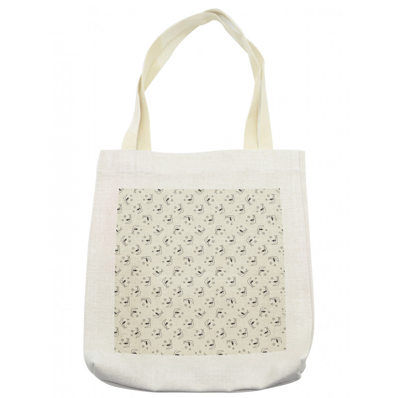 Star and Moon Gondola Sketch Tote Bag