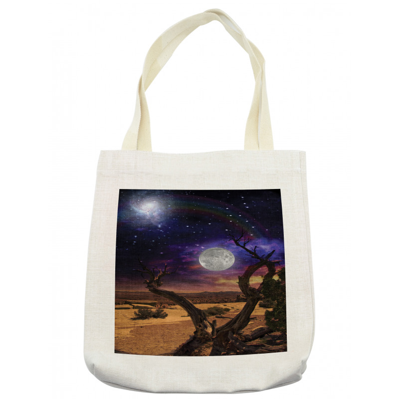 Desert Night Nebula Stars Tote Bag