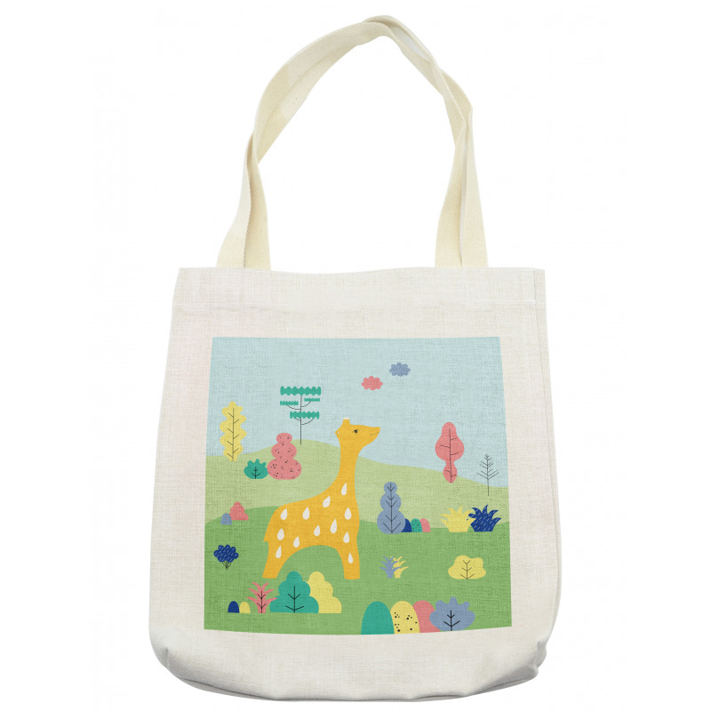 Cartoon Animal in Wildlife Tote Bag