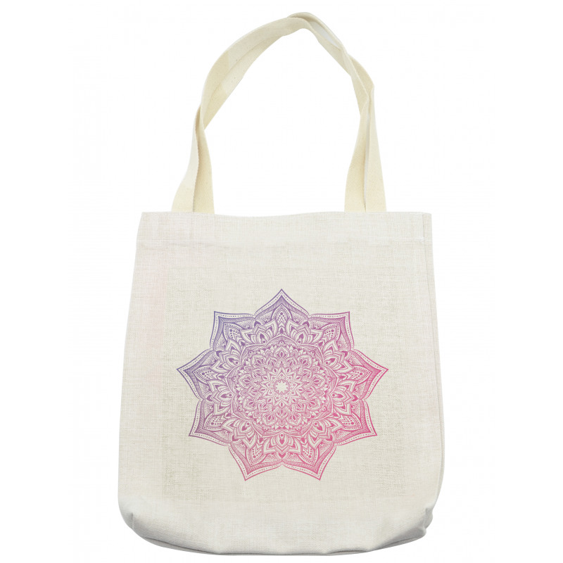 Oriental Yoga Round Tote Bag