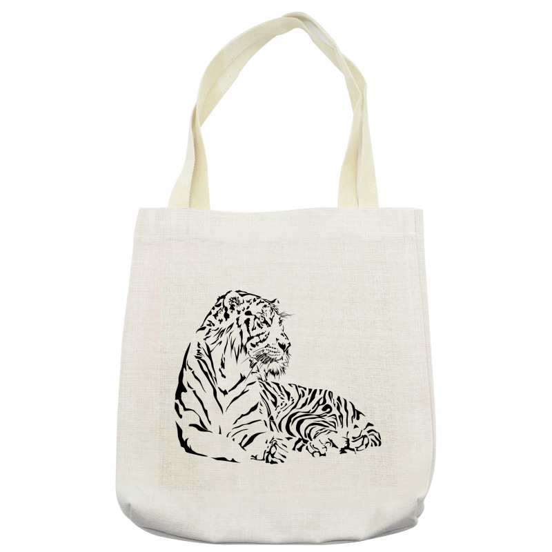 Safari Animal Sitting Tote Bag