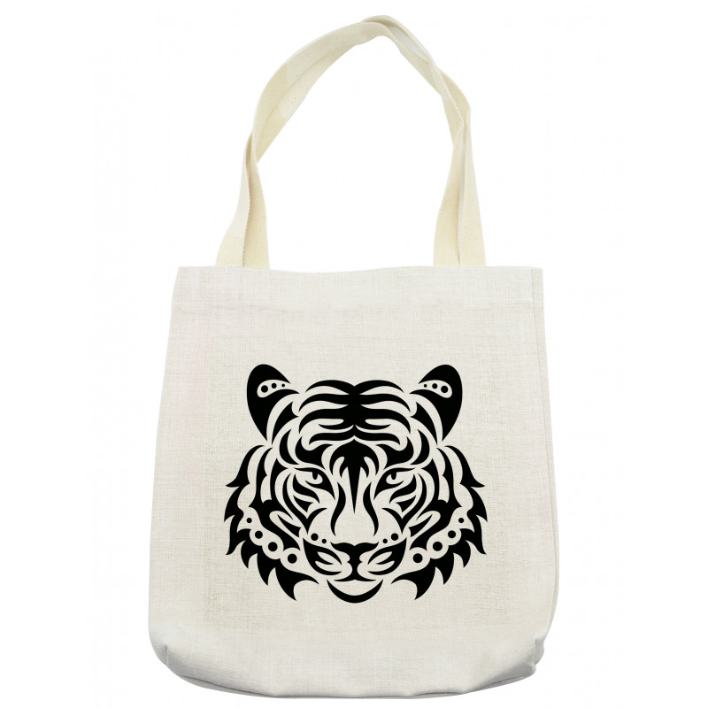 Wild Tiger Head Tote Bag