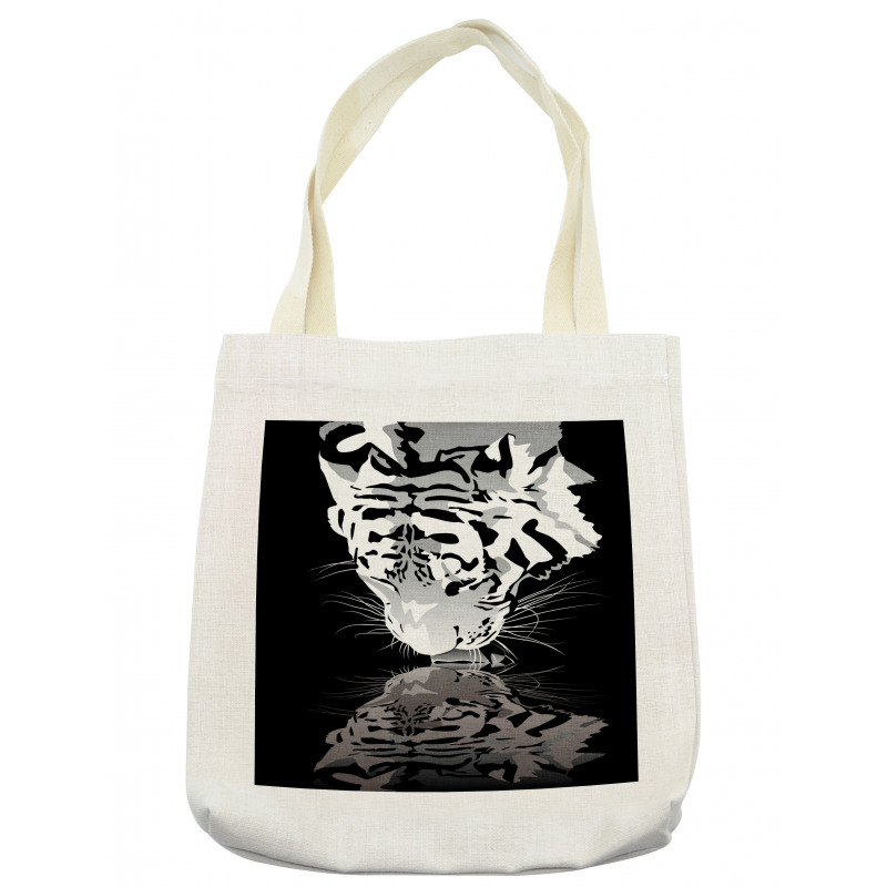 Tiger Drinking Water Tote Bag