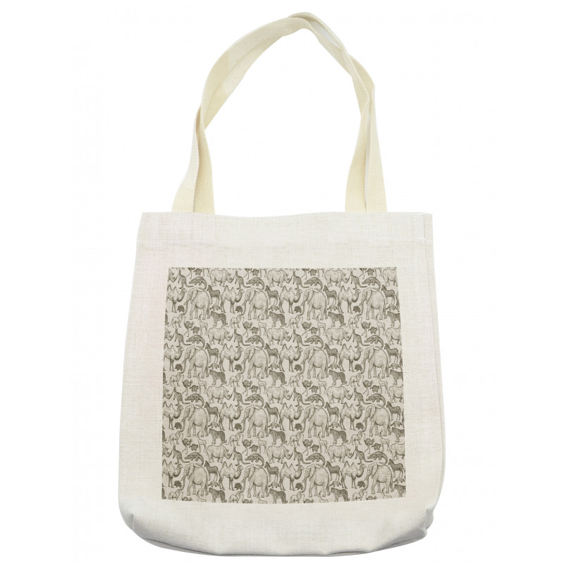 Savannah Mammals Tote Bag