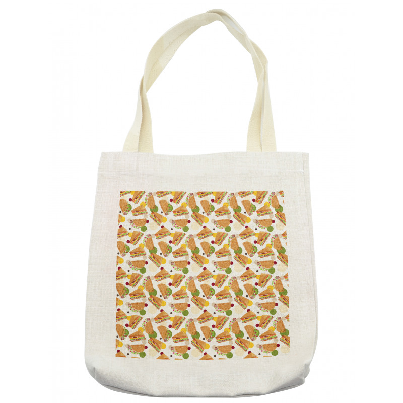 Sandwich and Taco Snacks Tote Bag