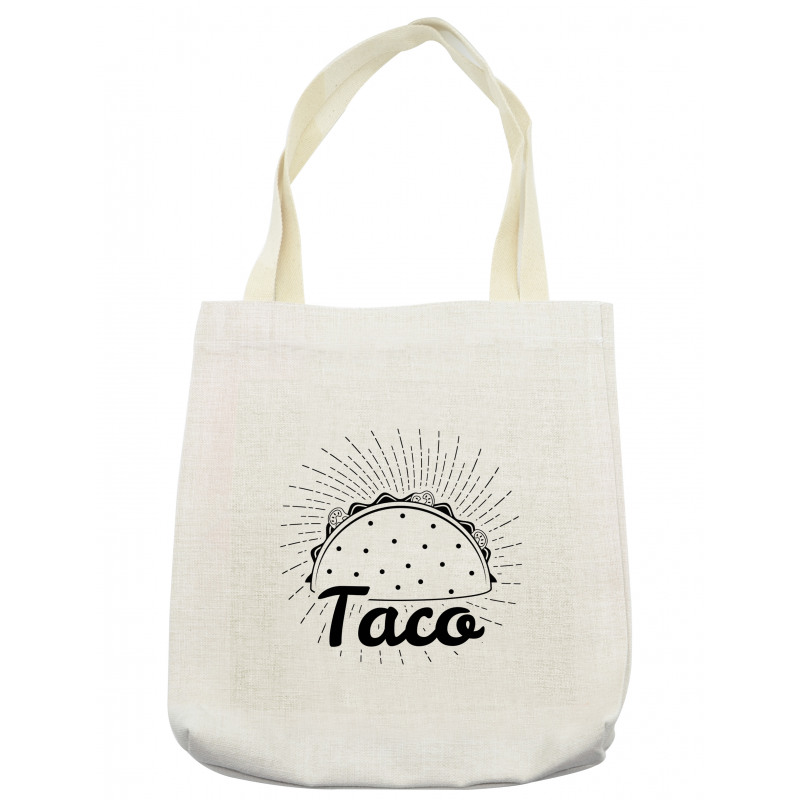 Mexican Taco Typography Art Tote Bag