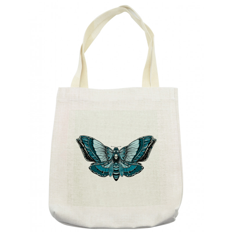 Skull on Butterfly Body Tote Bag