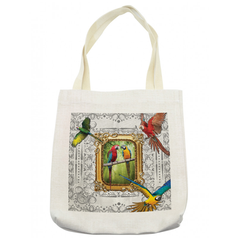 Exotic Colorful Birds Image Tote Bag