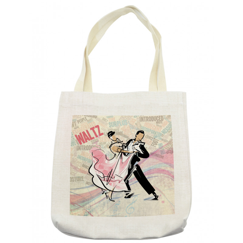 Romantic Dancing Couple Words Tote Bag