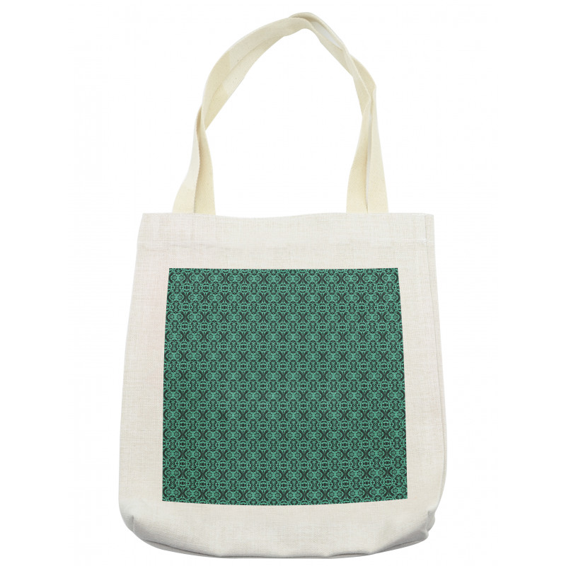 Baroque Style Foliage Motif Tote Bag