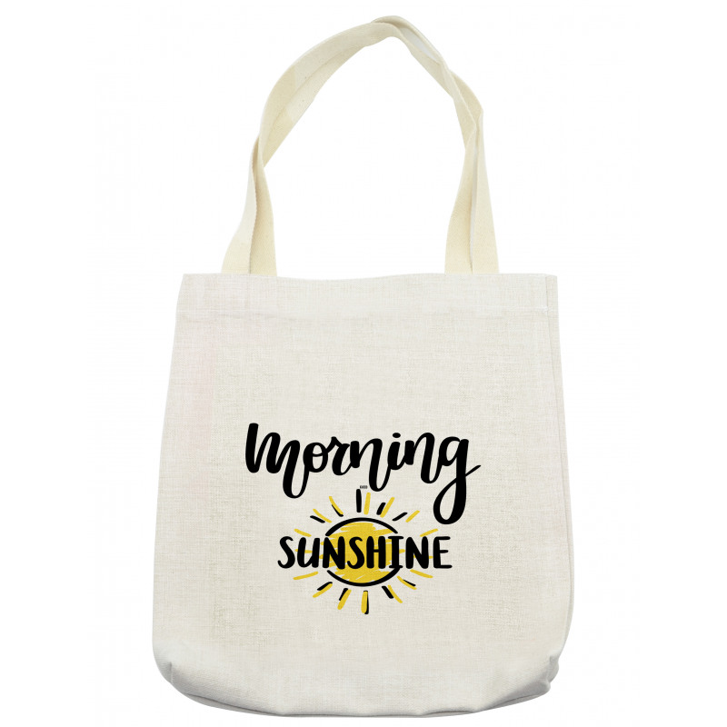 Doodle Morning Sunshine Text Tote Bag