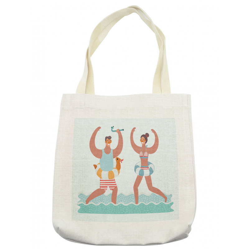 Beach Vibes with Swim Ring Tote Bag