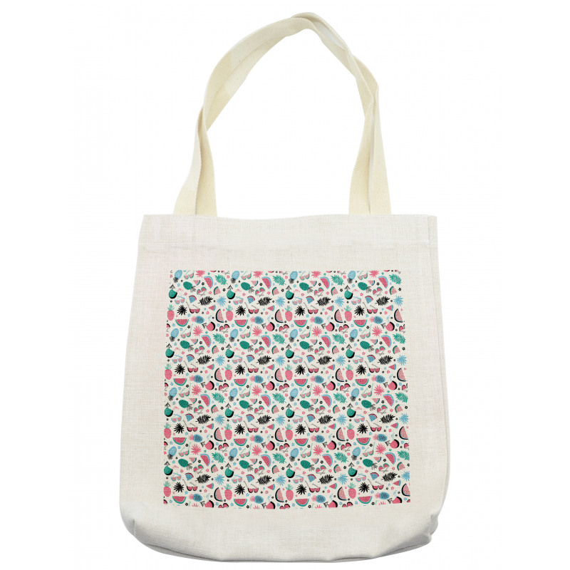 Pineapples Watermelon Fern Tote Bag