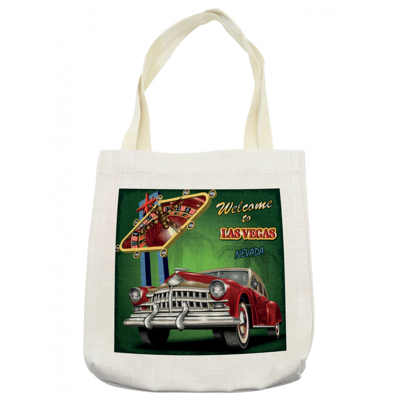 Retro Car Roulette Table Tote Bag