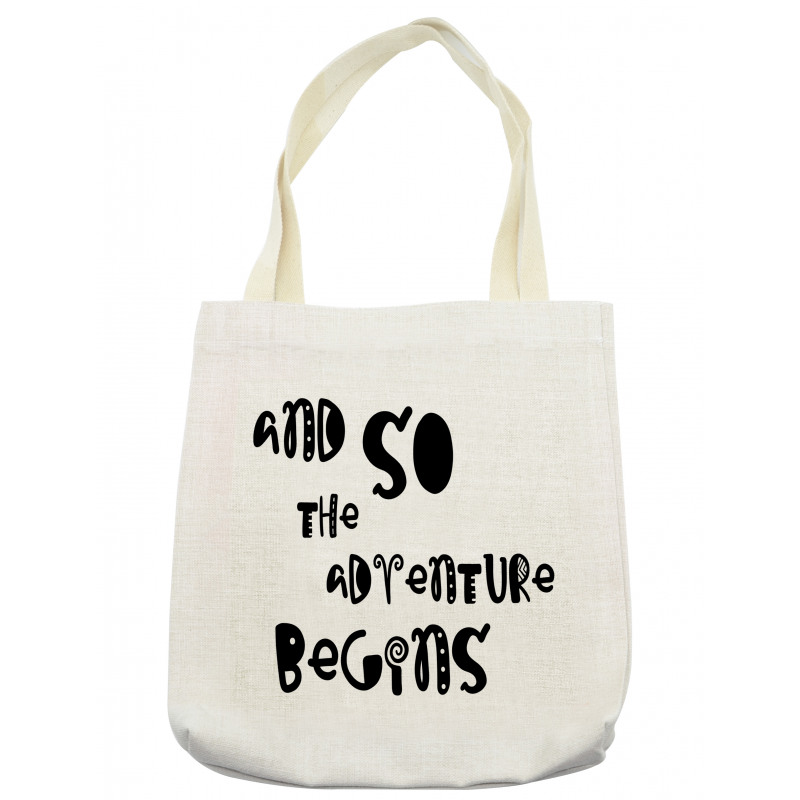 Hand Drawn Calligraphy Retro Tote Bag