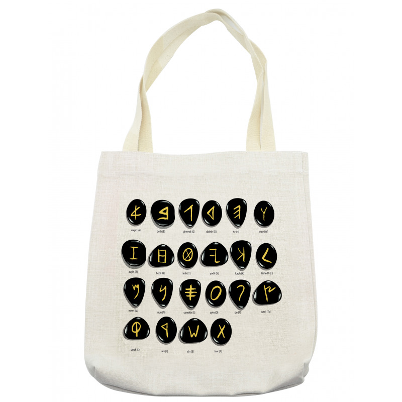 Phoenician Alphabet on Stones Tote Bag