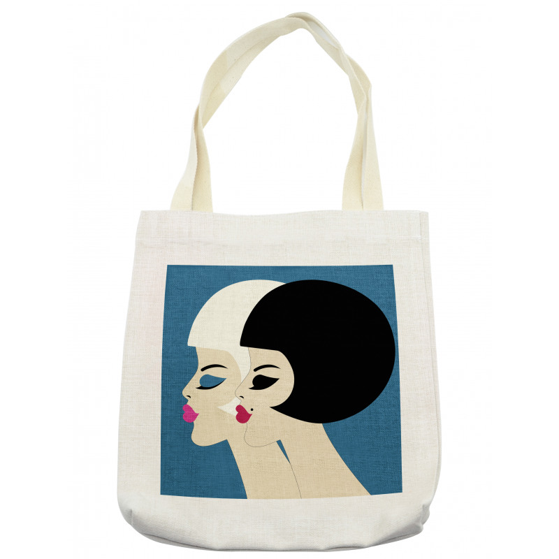 Bob Haircut Twin Ladies Tote Bag