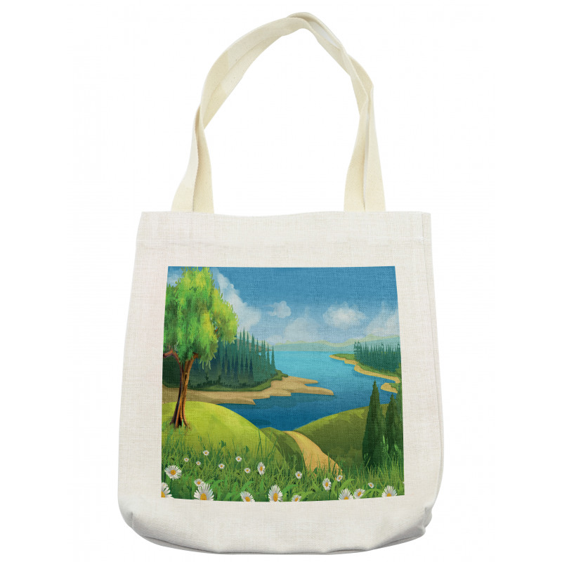 Cartoon Landscape Pattern Tote Bag