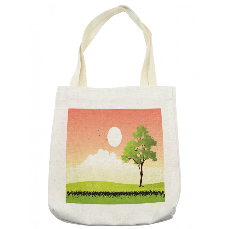 Summer Season Country Scene Tote Bag