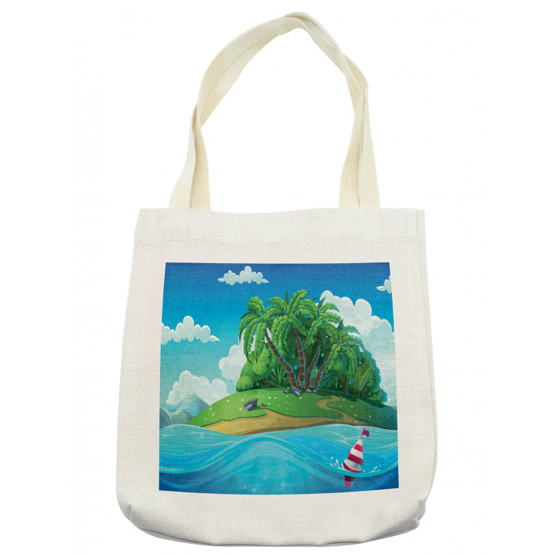 Aquatic Seascape Pattern Tote Bag