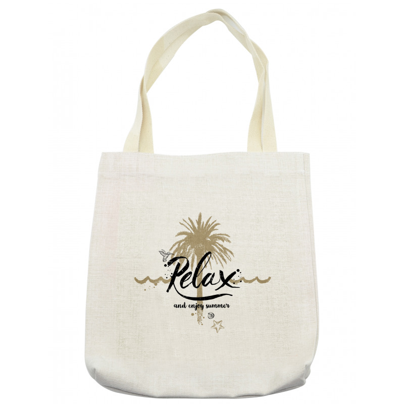 Tropical Enjoy Summer Text Tote Bag