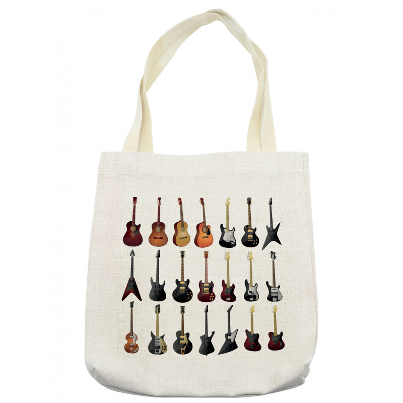 Guitars Rock and Jazz Tote Bag