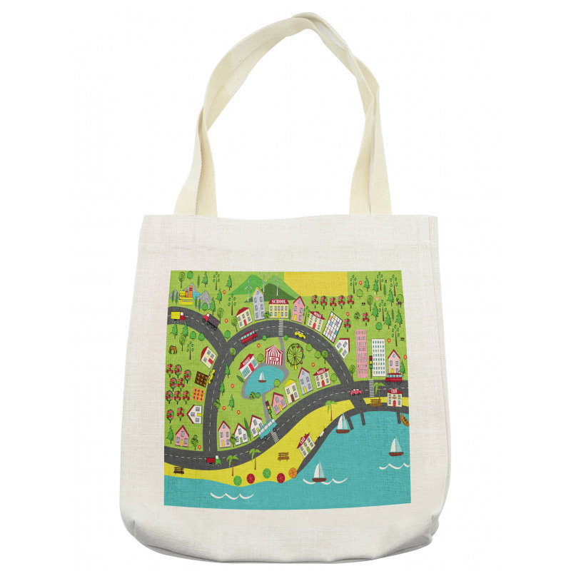 Landscape of Urban and Suburbs Tote Bag