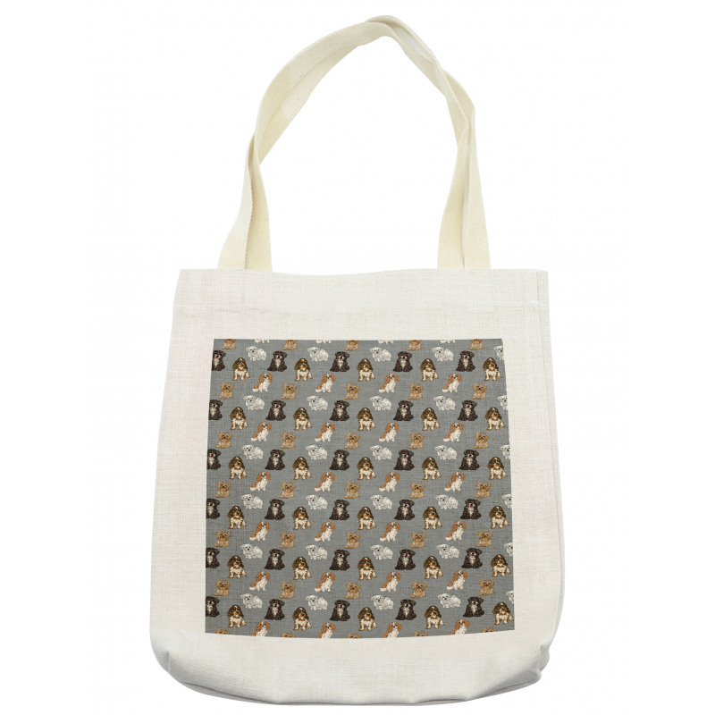 Different Dog Breeds Artwork Tote Bag