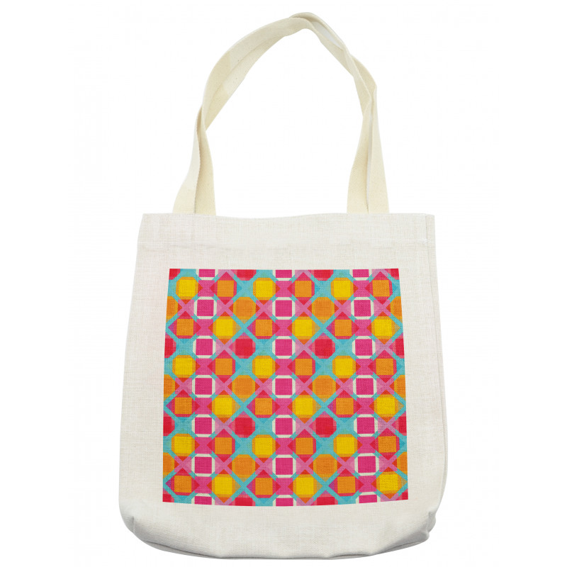 Abstract Line on Grid Tote Bag