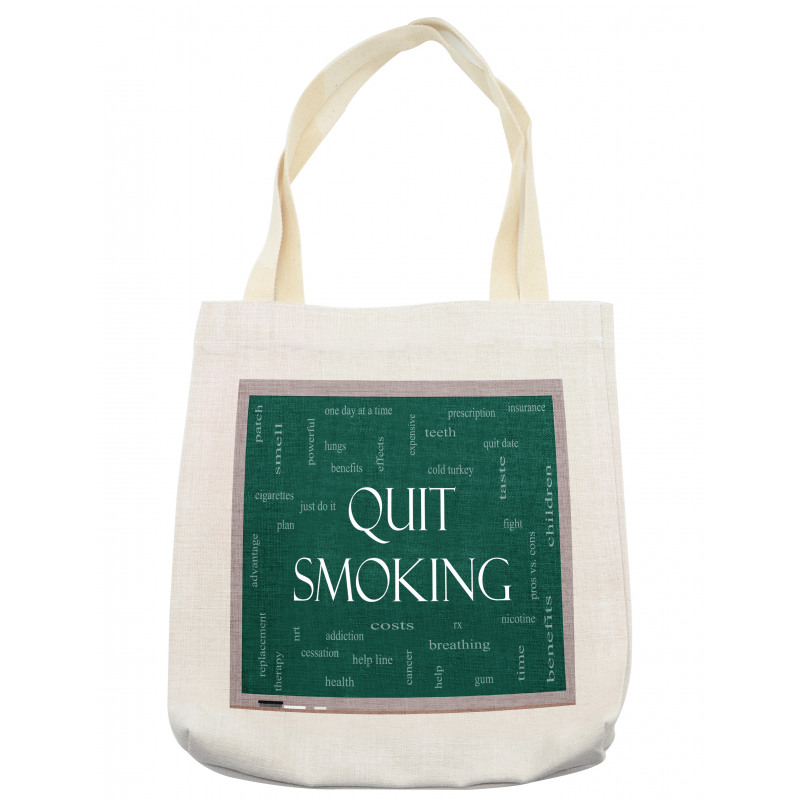 Smoking Message Blackboard Tote Bag