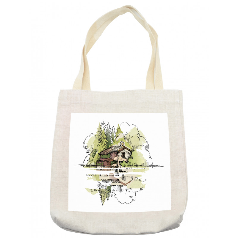 Lake House in the Forest Tote Bag