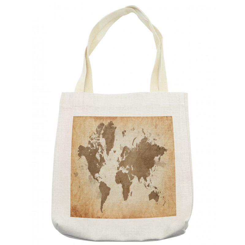 Vintage Earth Continents Tote Bag