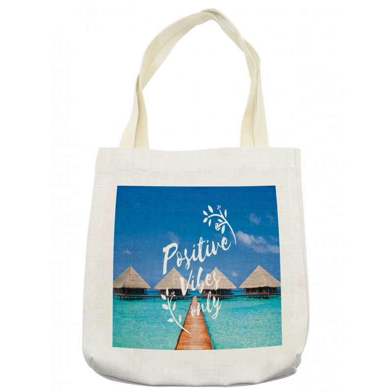 Positive Vibes Only Message Tote Bag