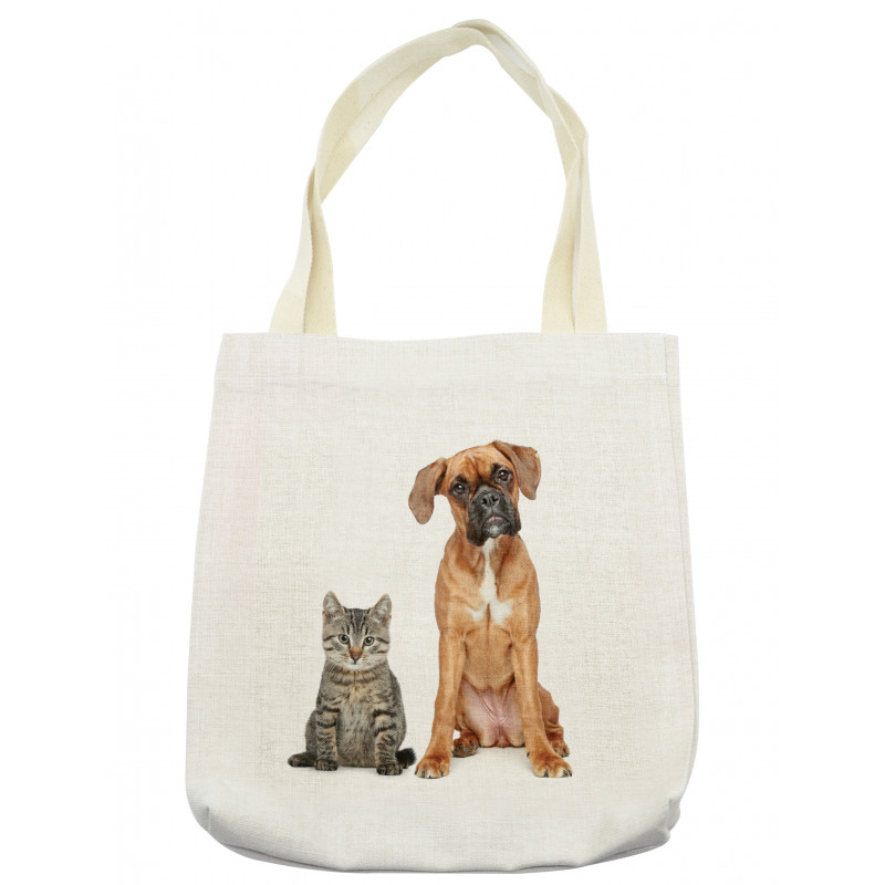 Cat Dog Animal Friends Tote Bag