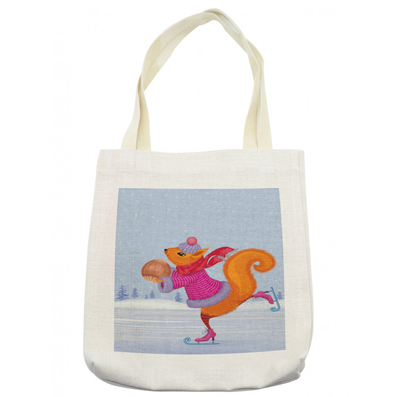 Skating Animal with a Nut Tote Bag