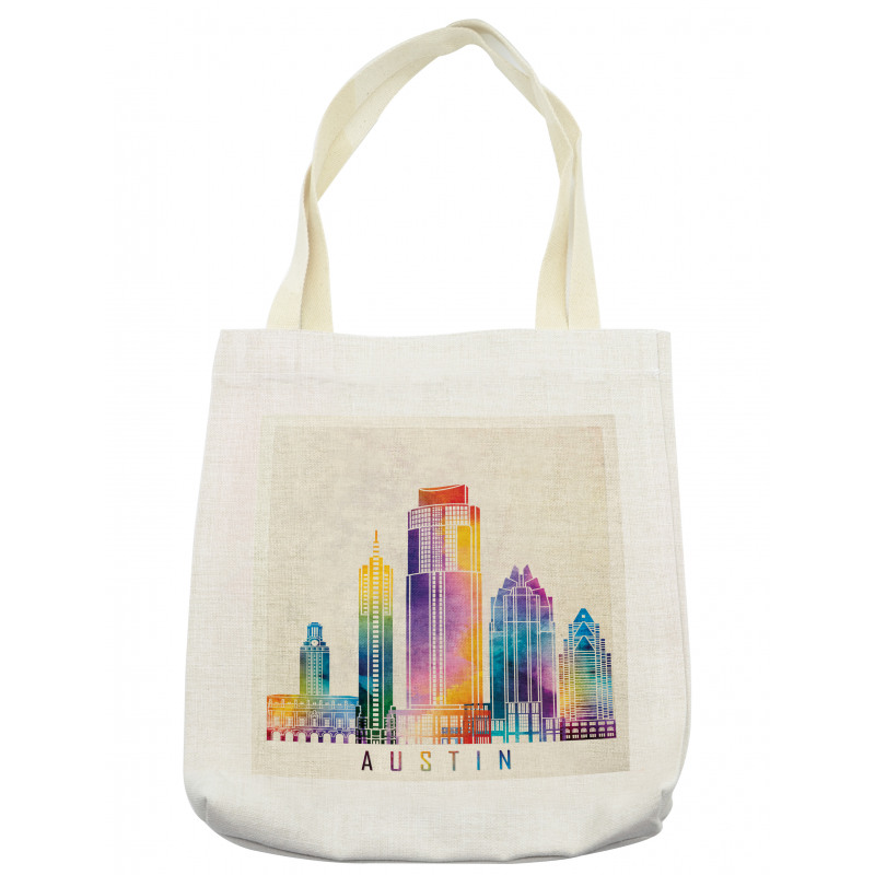 Outlined Monuments Skylines Tote Bag