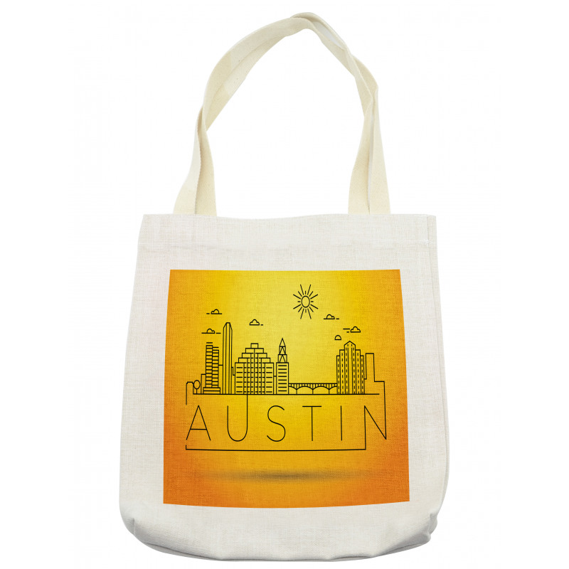 Minimal Texas Linear Skyline Tote Bag