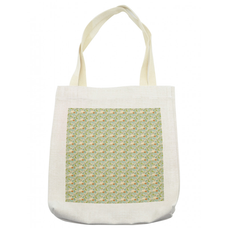 Autumn Dotted Mushrooms Tote Bag