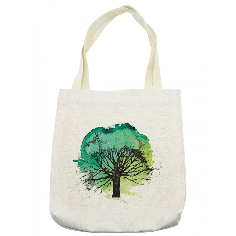 Blended Watercolor Leaf Tote Bag