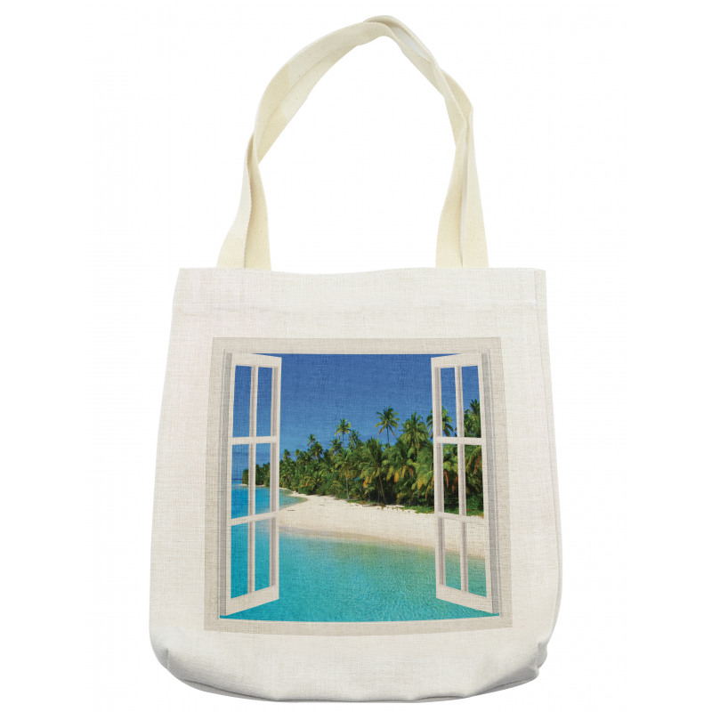 Paradise Island Palm Tree Tote Bag