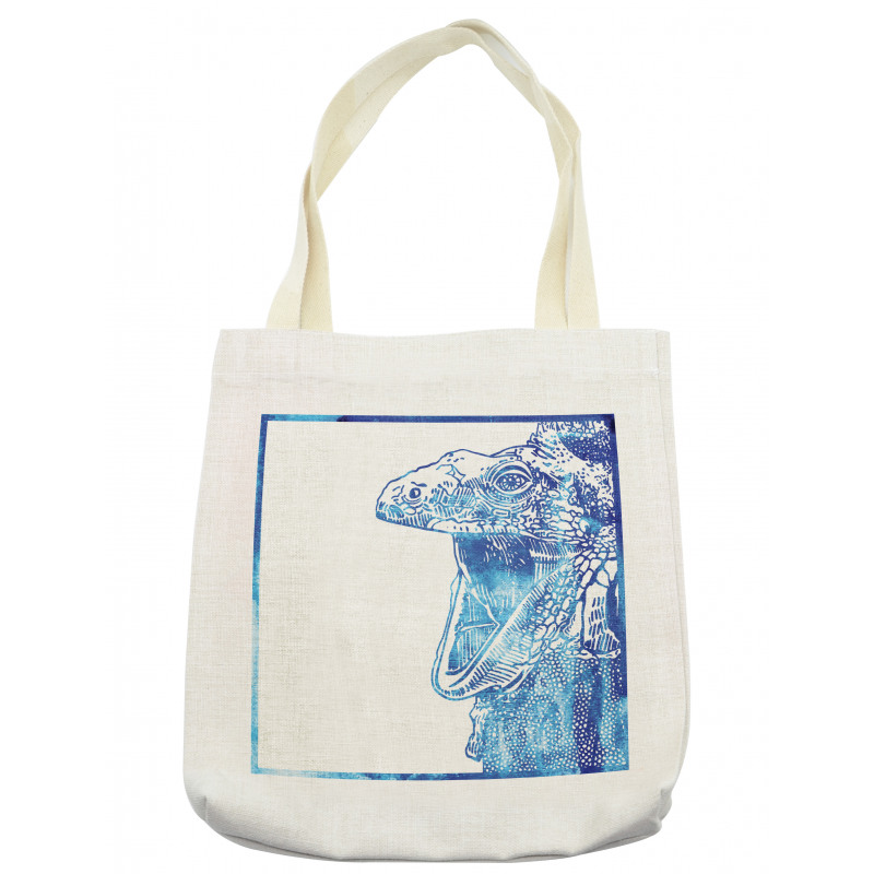 Watercolor Style Blue Animal Tote Bag